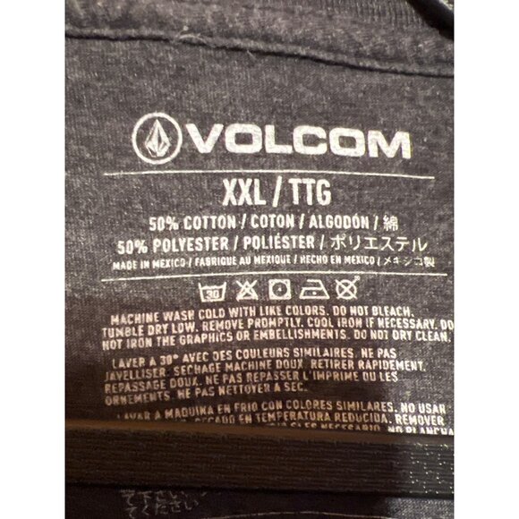Volcom Crisp Stone Heather Grey Graphic Tee Xxl Soft Casual Streetwear - Picture 7 of 7